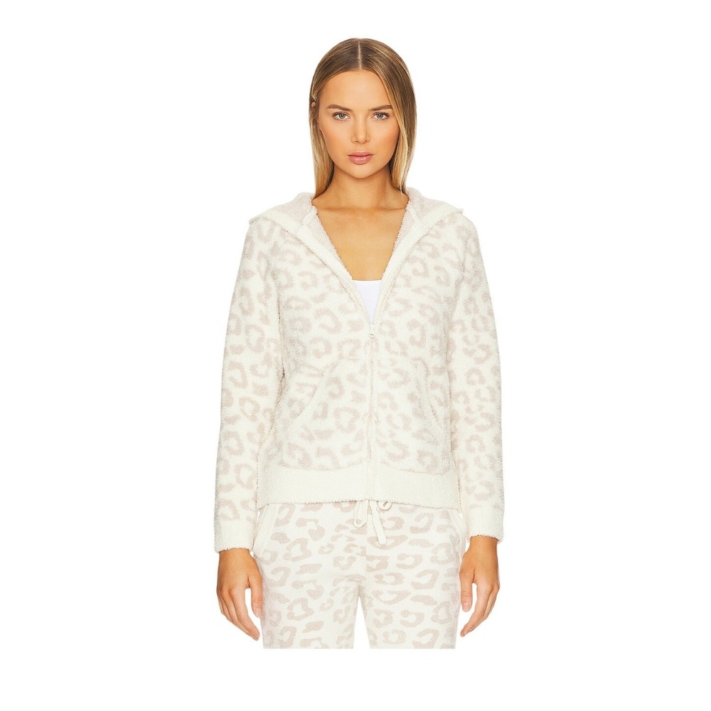 Barefoot Dreams CozyChic Barefoot In The Wild Zip Hoodie Cream-Stone M